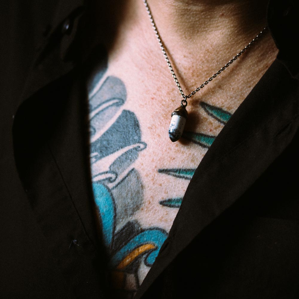 Knight Amulet Dendritic Agate - Machinations