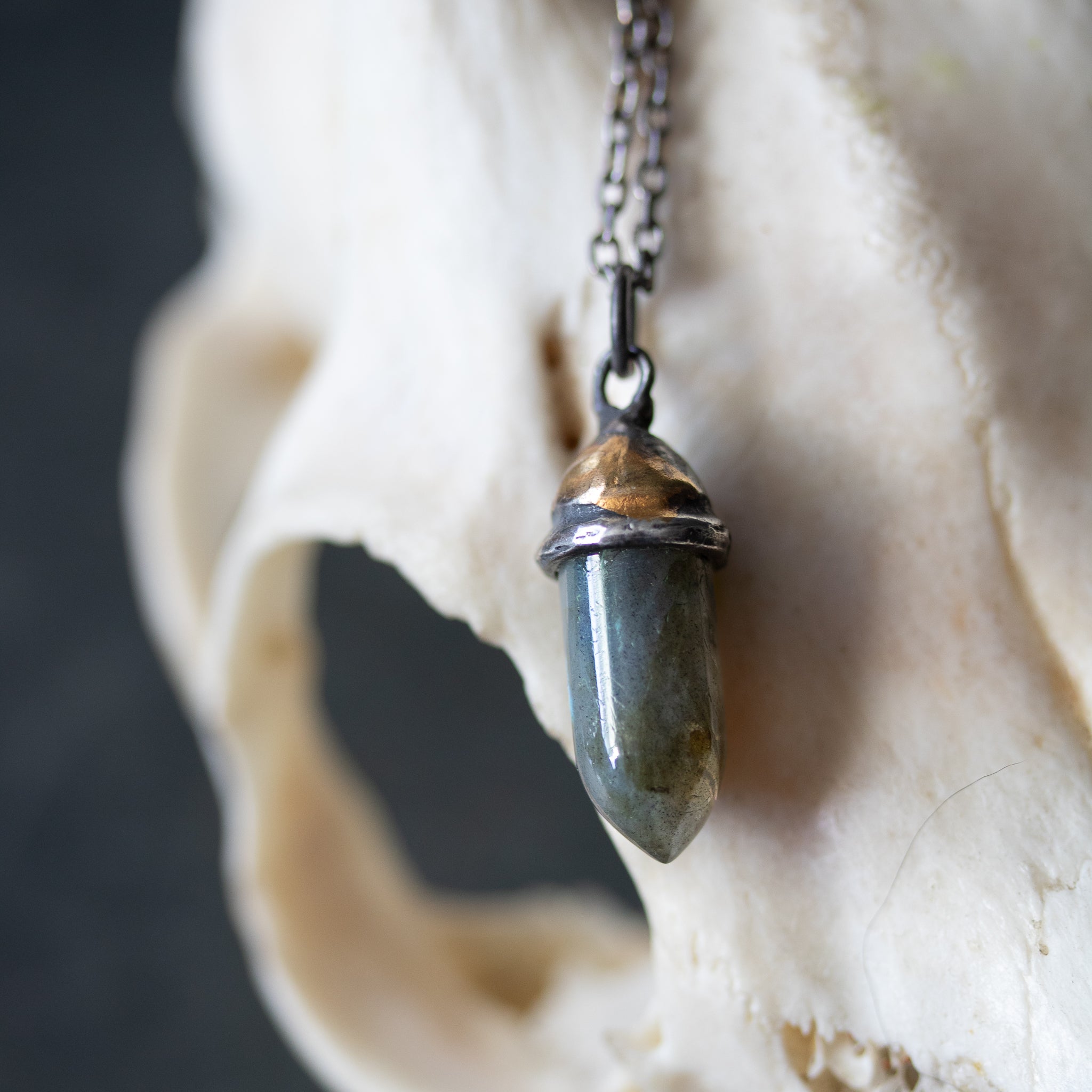 Knight Amulet Labradorite Bullet - Machinations