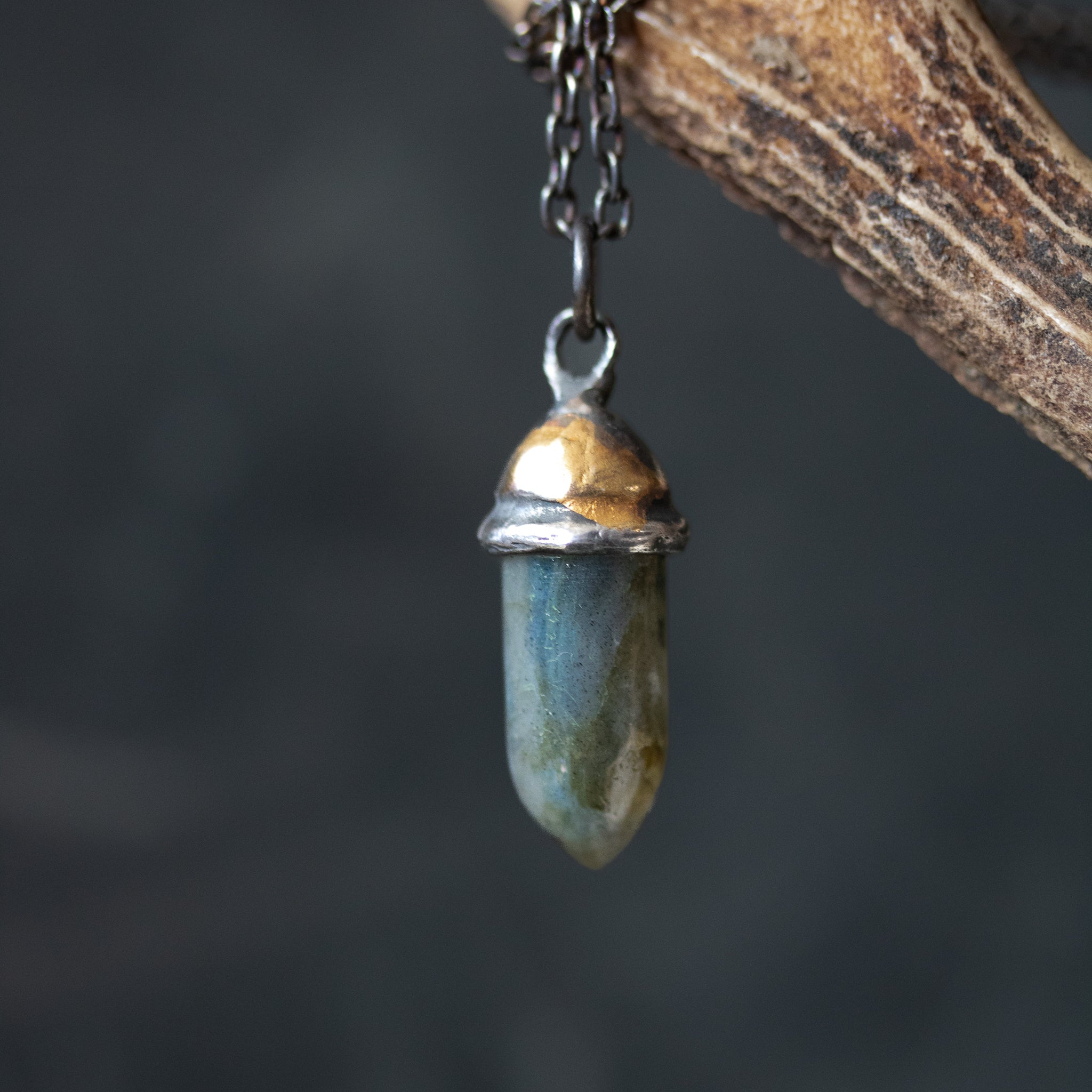 Knight Amulet Labradorite Bullet - Machinations