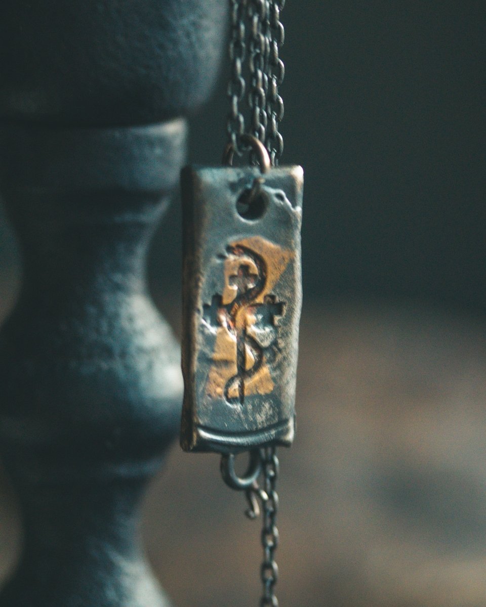 Salvation & Temptation Pendant – Sterling Silver & 23K Gold | Talisman of Desire, Discipline & Duality - Machinations