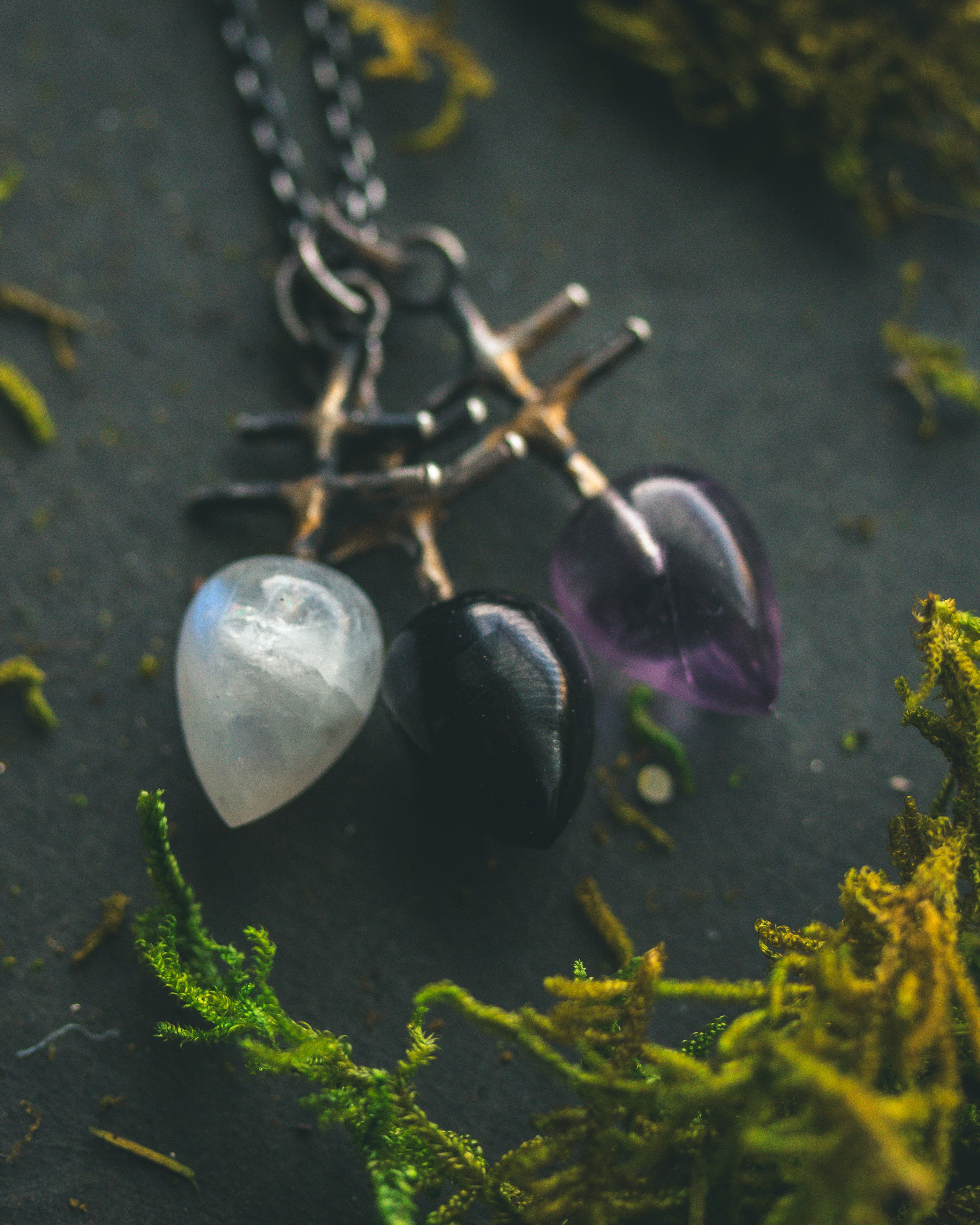Silver & Gold Leviathan Cross Pendant with Black Spinel: A Symbol of Alchemy, Protection & Strength