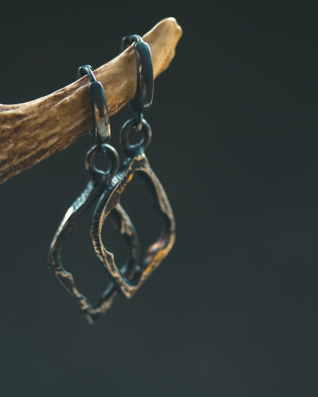 Divine Ruin Collection - Cathedral Fragment Pendant | Sterling Silver & 23.5K Gold | Hand-Carved Relic of Memory, Mystery & Sacred Decay Earrings