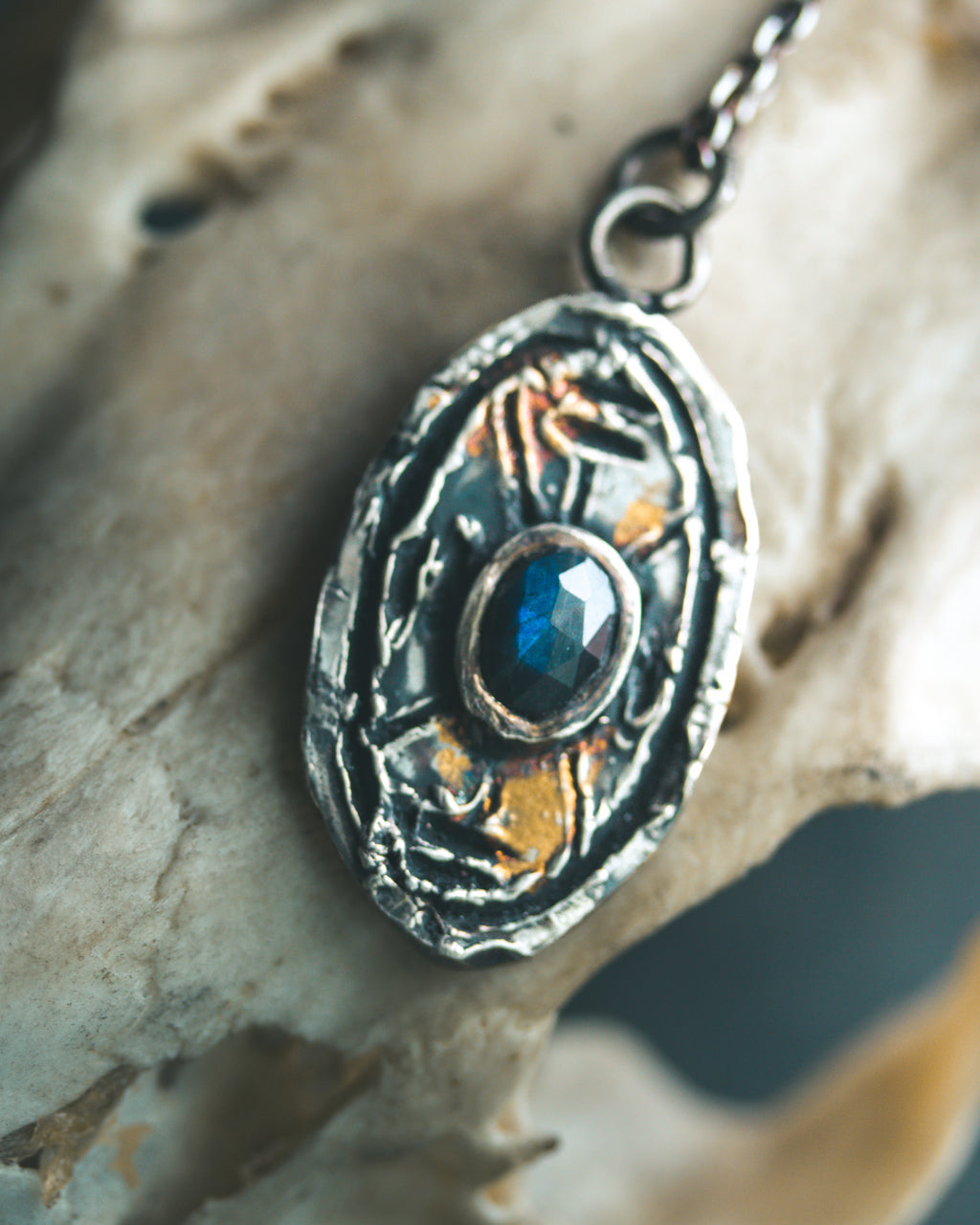 Nordic Talisman Black Labradorite Amulet: A Gateway to Ancestral Magic and Hidden Realms