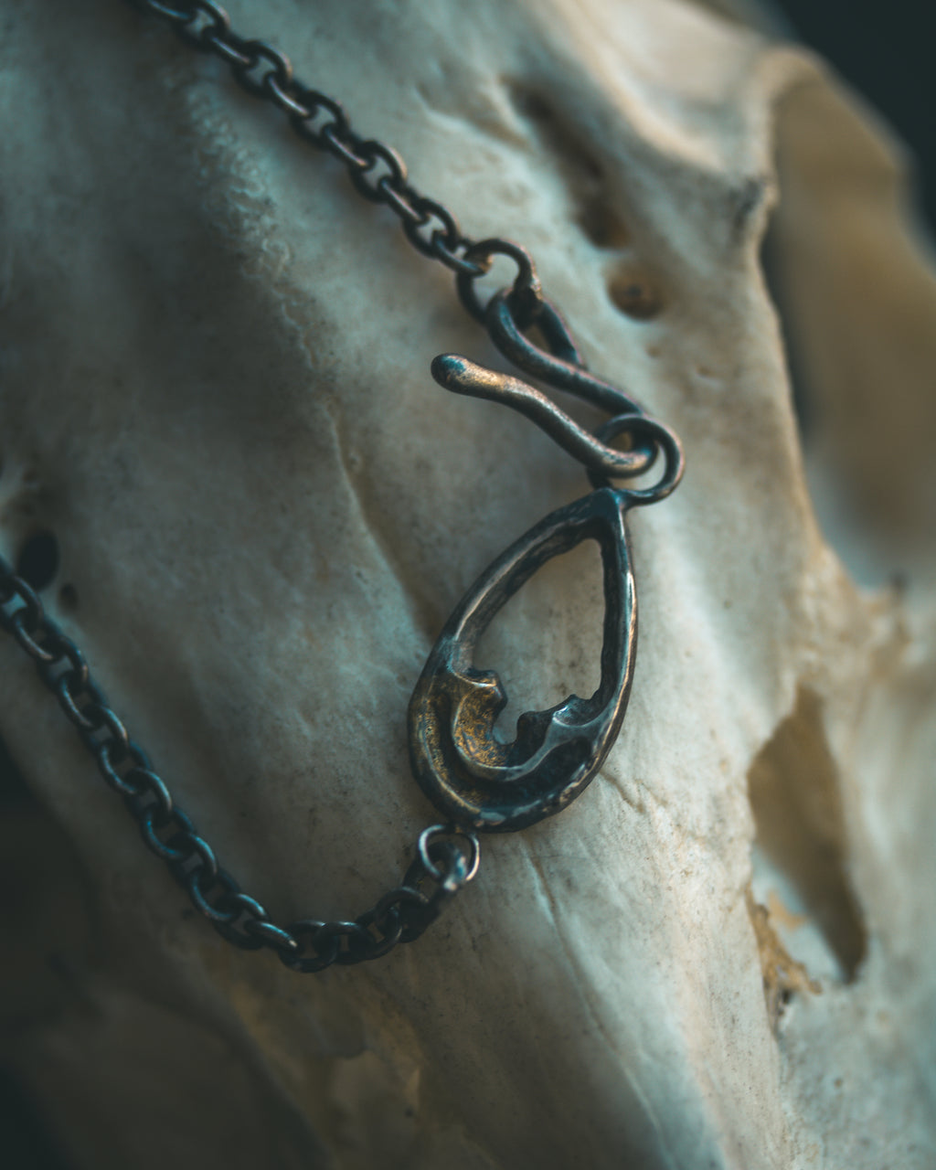 Divine Ruin Collection - Cathedral Fragment Bracelet | Sterling Silver & 23.5K Gold | 7-Inch Sacred Relic Chain