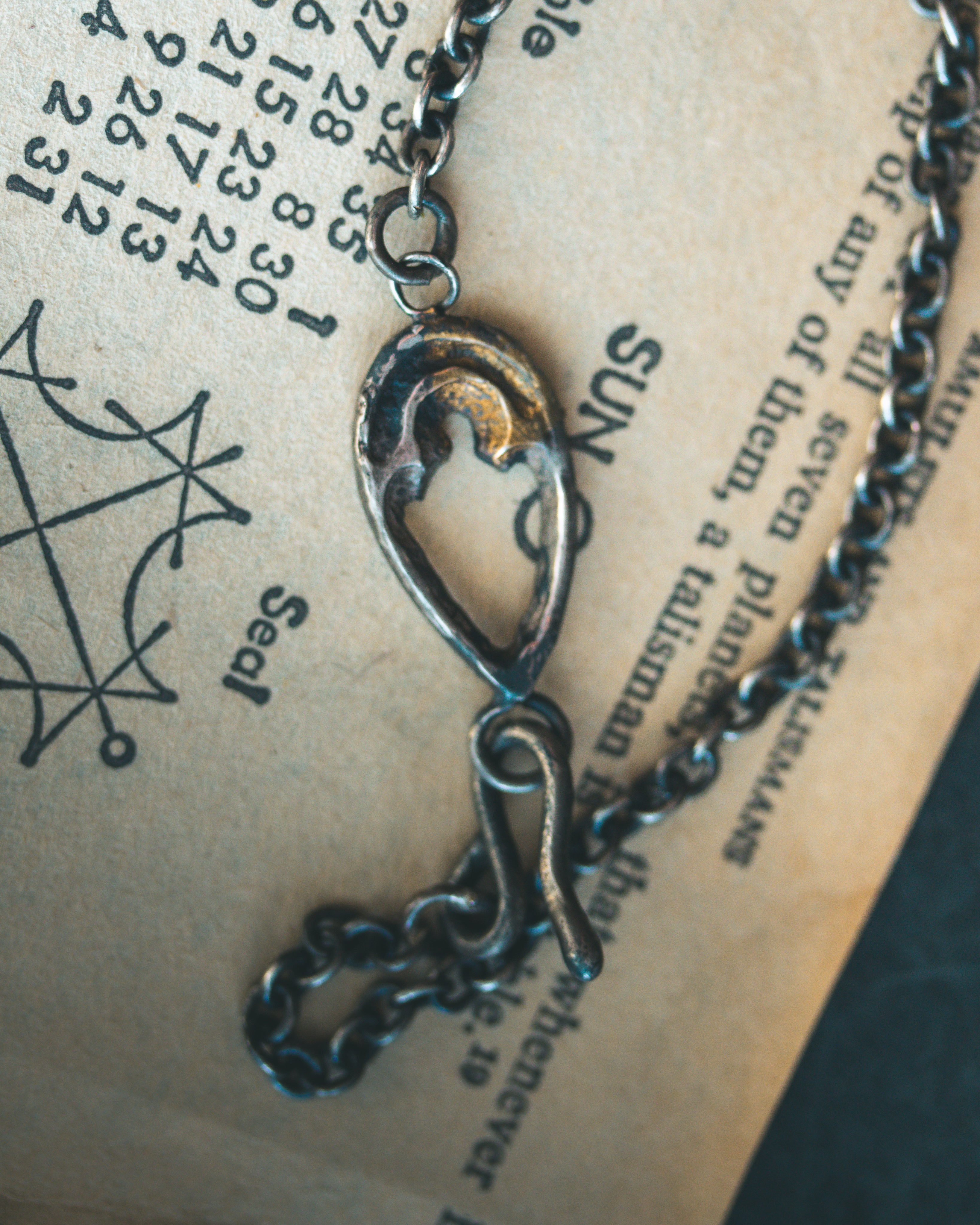 Divine Ruin Collection - Cathedral Fragment Bracelet | Sterling Silver & 23.5K Gold | 7-Inch Sacred Relic Chain