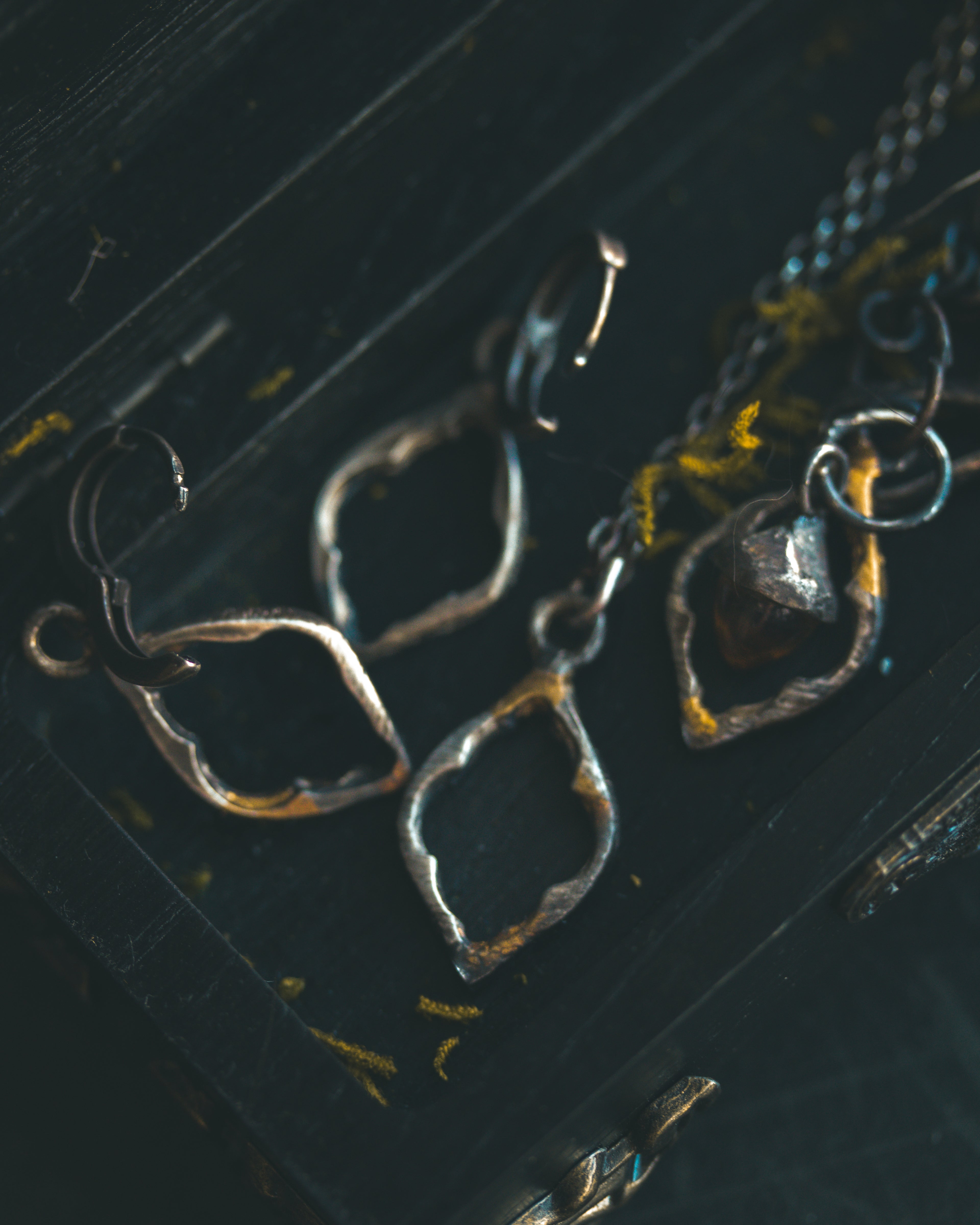 Divine Ruin Collection - Cathedral Fragment Pendant | Sterling Silver & 23.5K Gold | Hand-Carved Relic of Memory, Mystery & Sacred Decay Earrings