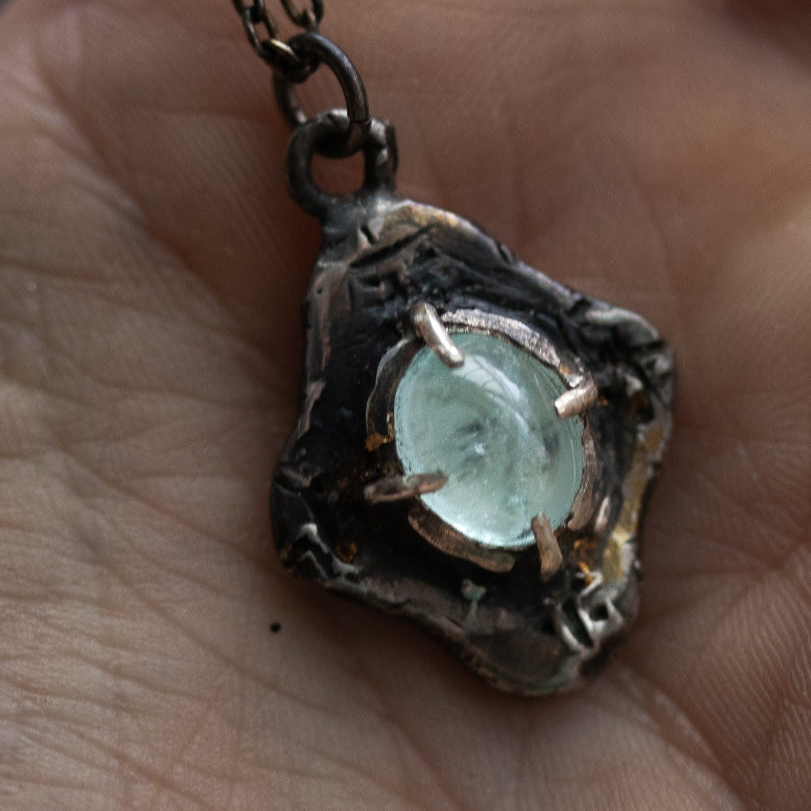 Beyond the vale Aquamarine cabochon Amulets - Machinations