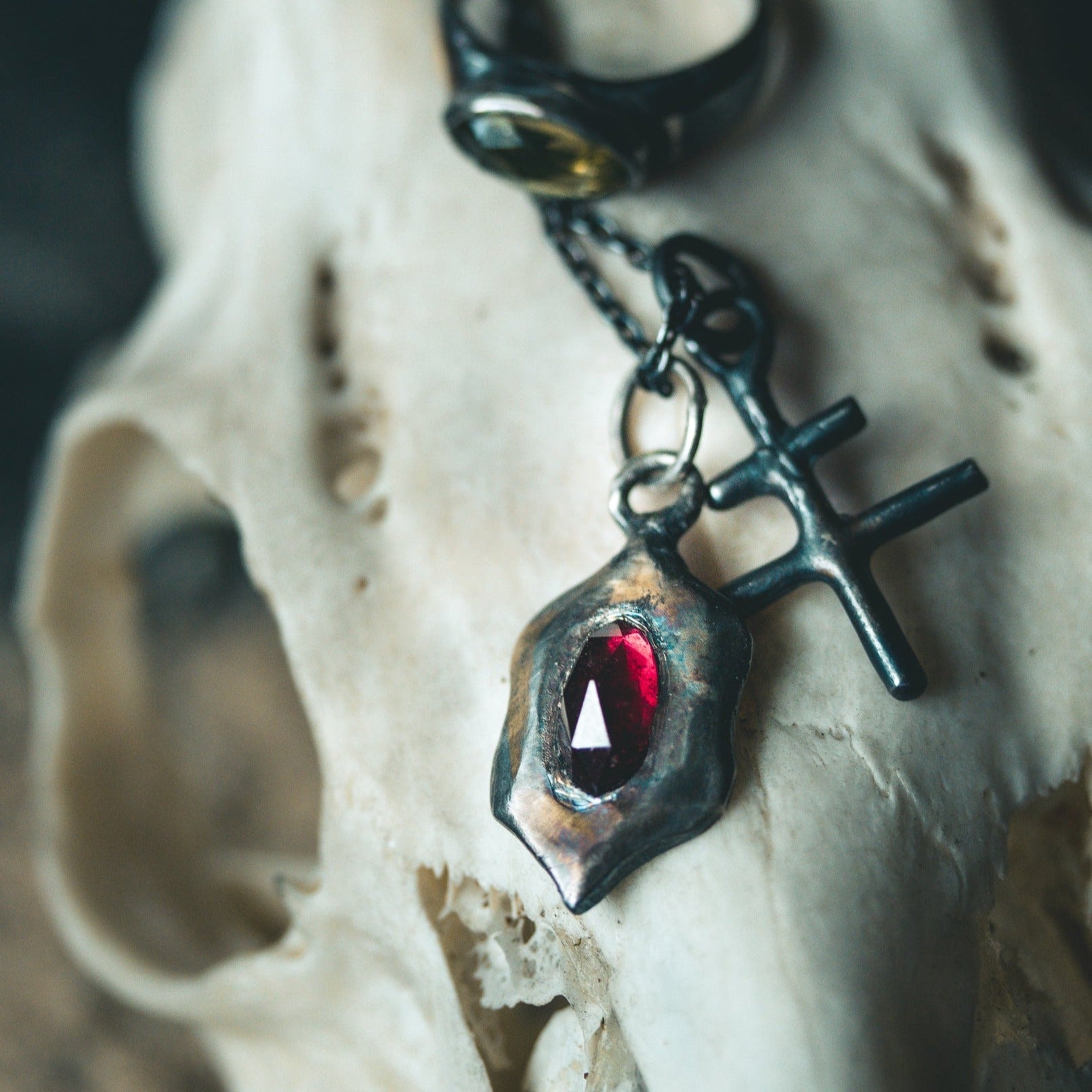 Beyond the vale Emerald limited edition oval rose cut Amulets - Machinations