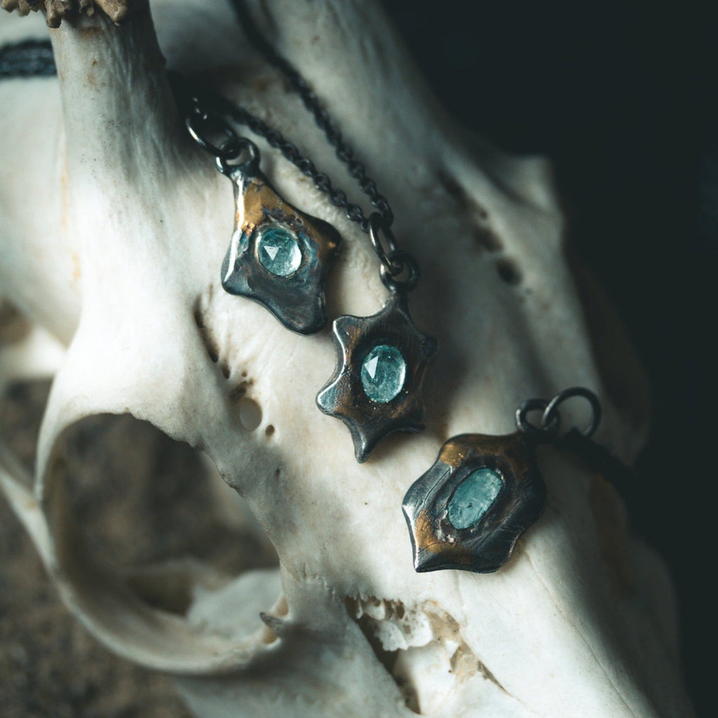 Beyond the vale Emerald limited edition round rose cut Amulets - Machinations