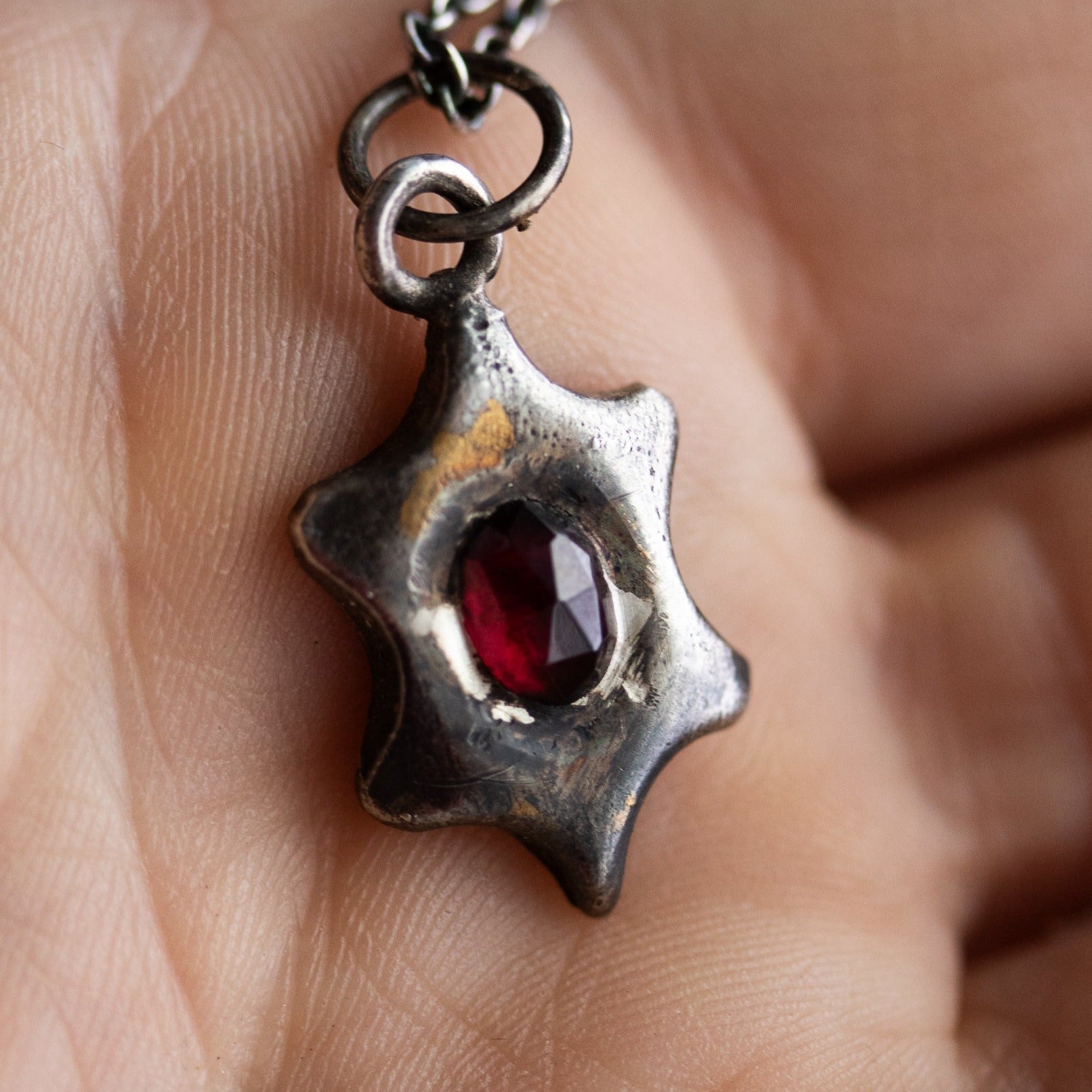 Beyond the vale Garnet limited edition oval rose cut Amulets - Machinations