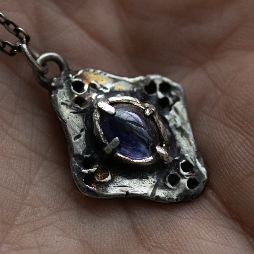 Beyond the vale iolite cabochon Amulets - Machinations