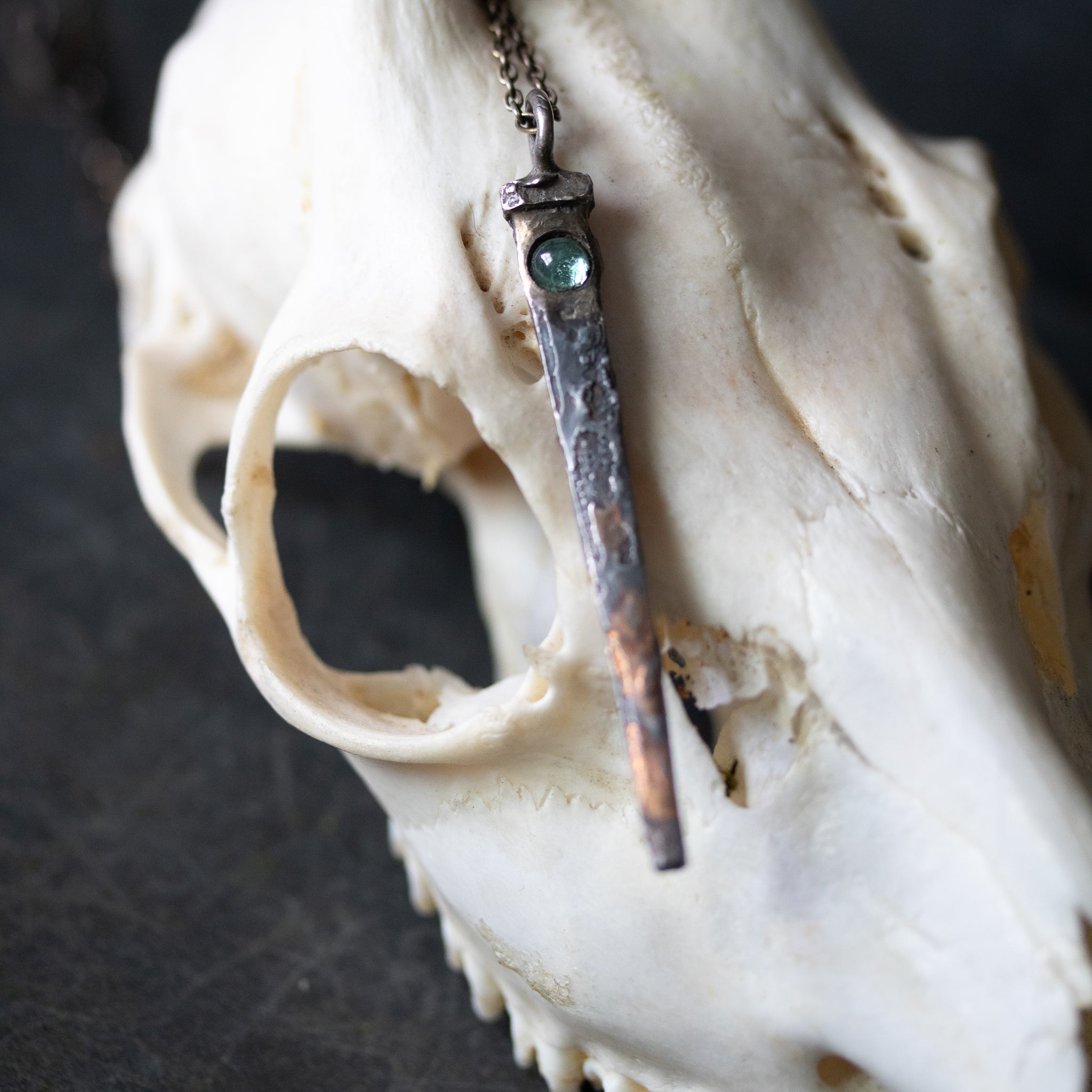 Coffin Nail blue green Tourmaline - Machinations