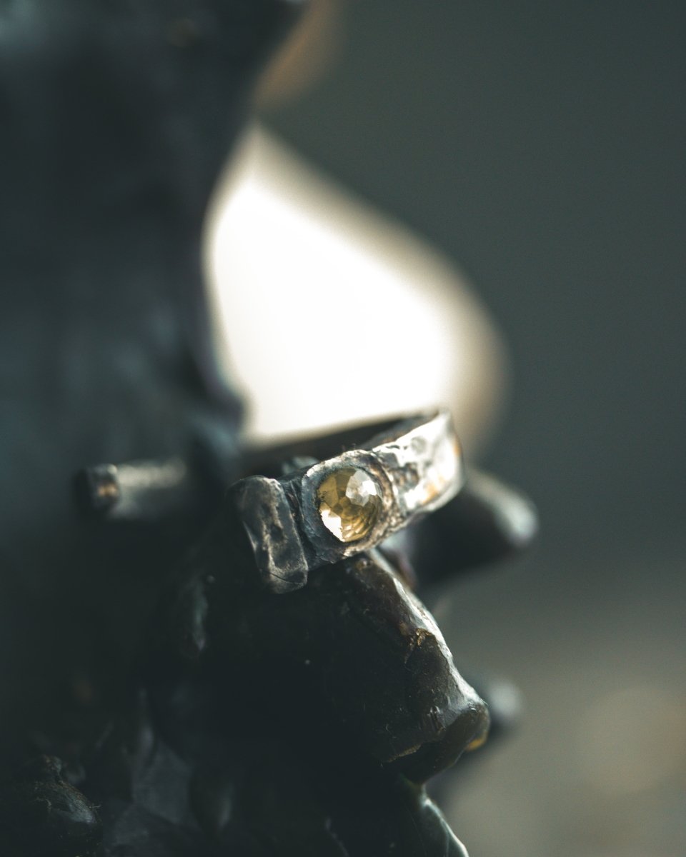 Coffin Nail Ring with Peridot – Sterling Silver and 23.5K Gold | Talisman of Banishment, Renewal & Sacred Fire - Machinations