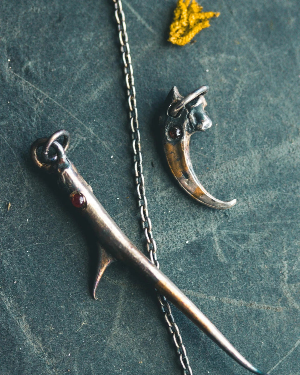 Custom Blackened Sterling Silver Chain 1.6 mm – Hand - Finished with 6mm Spring Clasp - Machinations