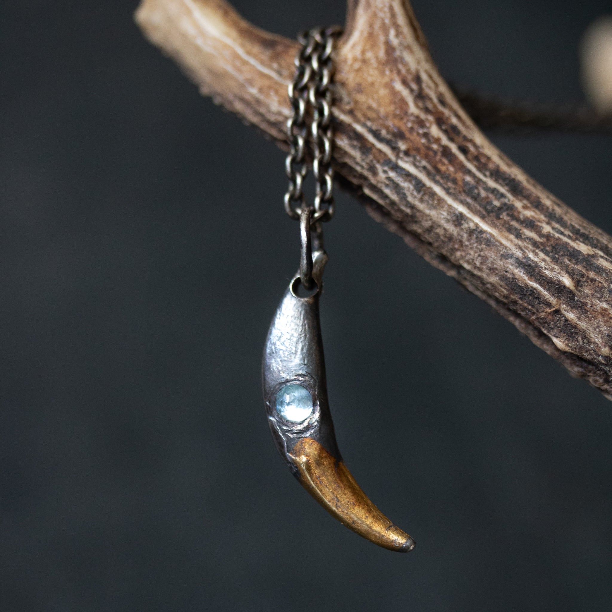 Fox Fang with Aquamarine Pendent - Machinations