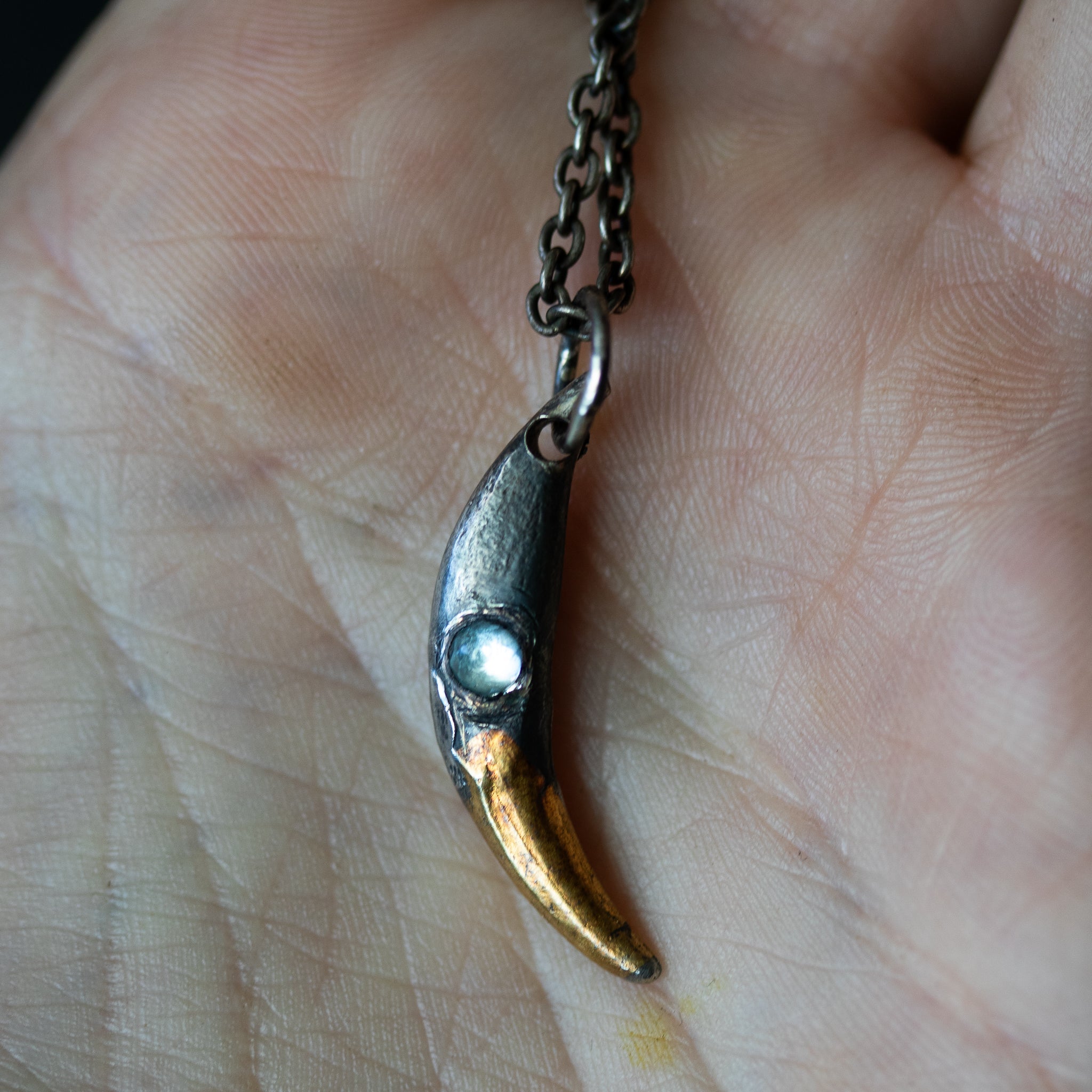 Fox Fang with Aquamarine Pendent - Machinations