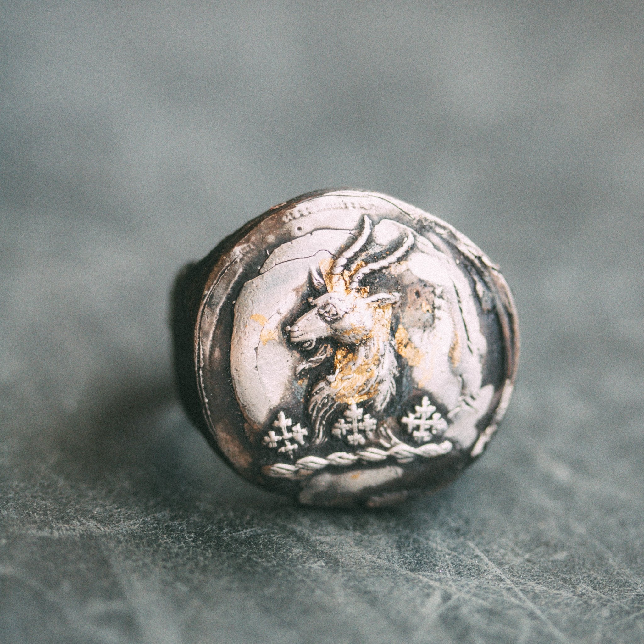 Goat Round Signet Ring - Machinations