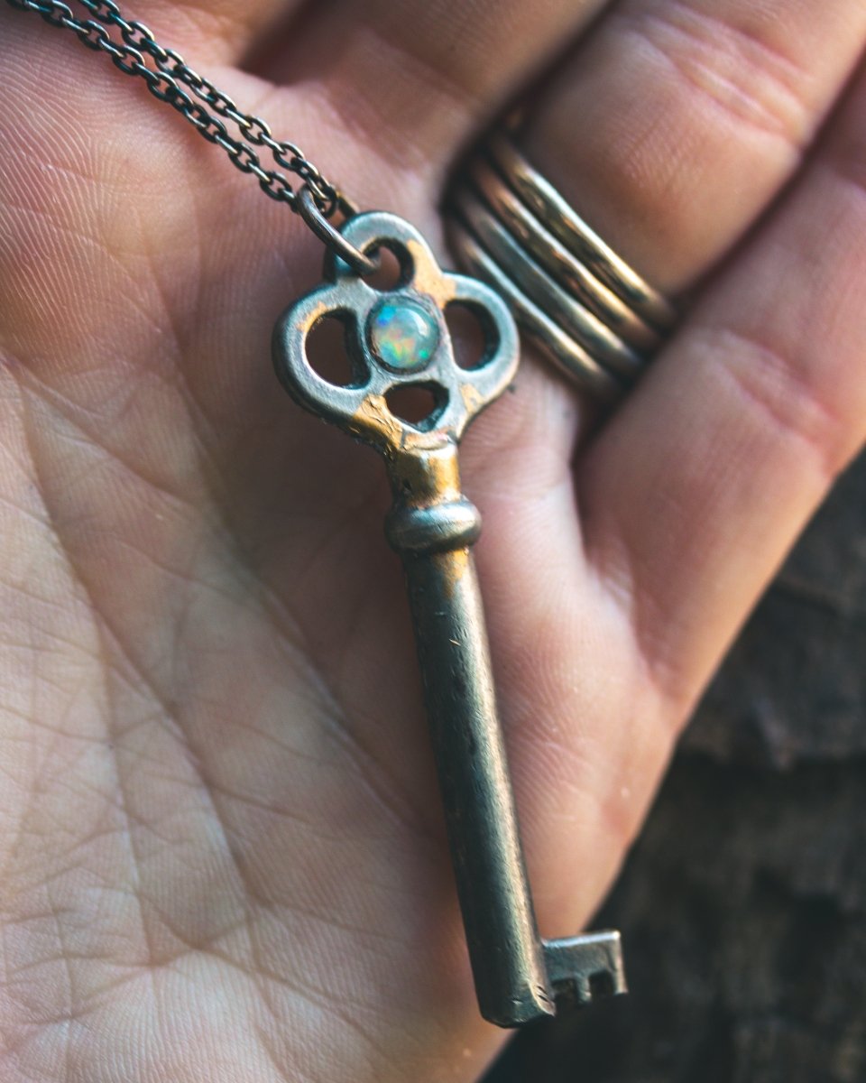 Hekate Opal Key Pendant – Handcrafted Symbol of Transformation & Inspiration - Machinations