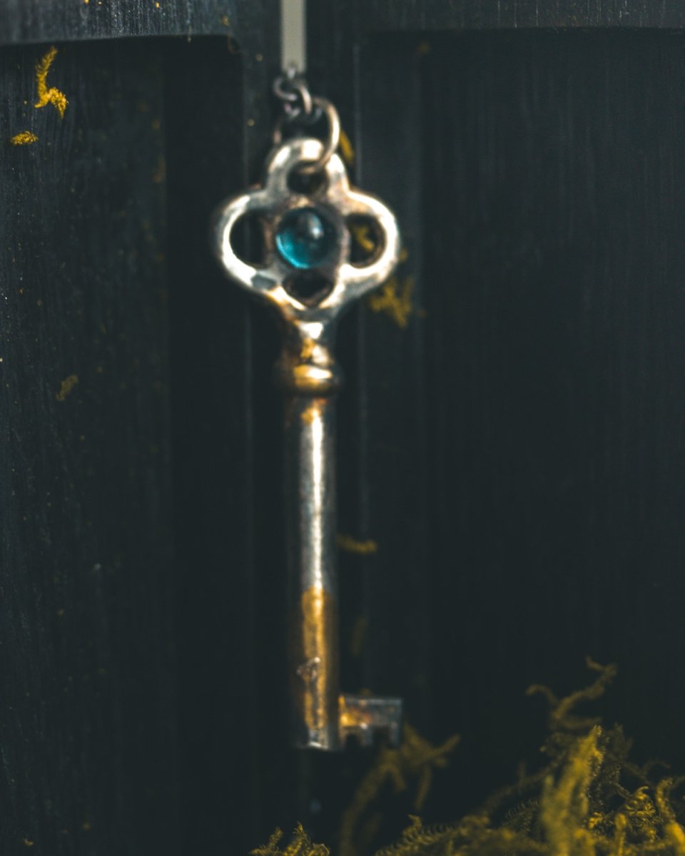 Hekate's Key Pendant with London Blue Topaz: Embrace Transformation and Inner Clarity - Machinations