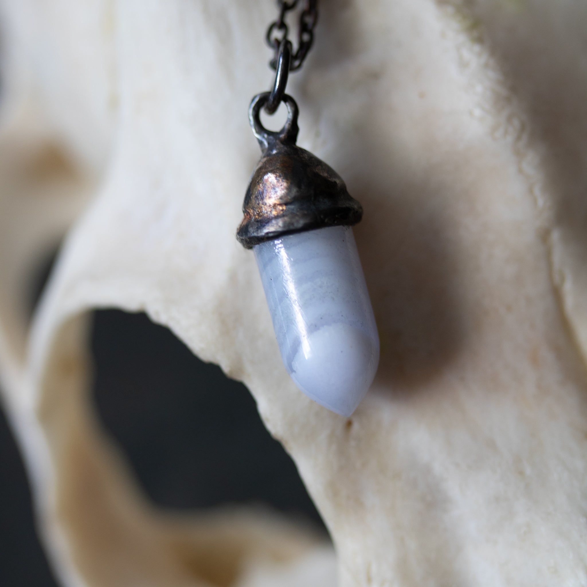 Knight Amulet Blue Lace Agate - Machinations
