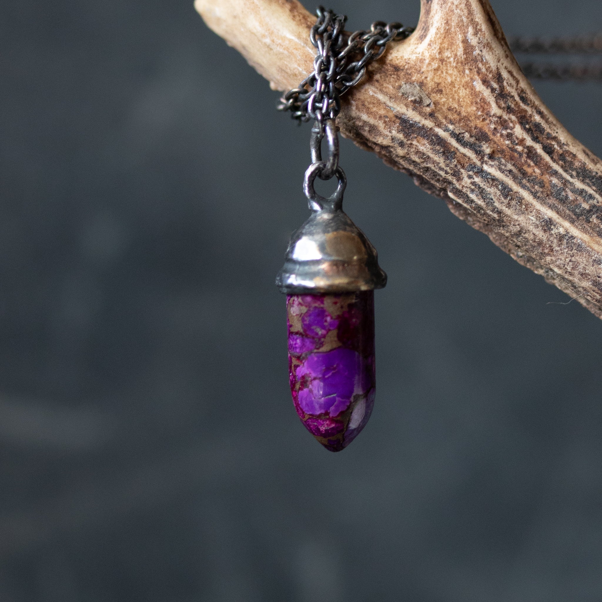 Knight Amulet Copper Purple Turquoise - Machinations