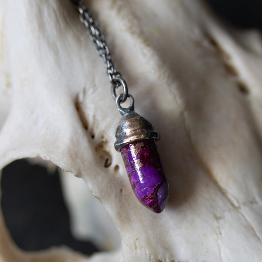 Knight Amulet Copper Purple Turquoise - Machinations