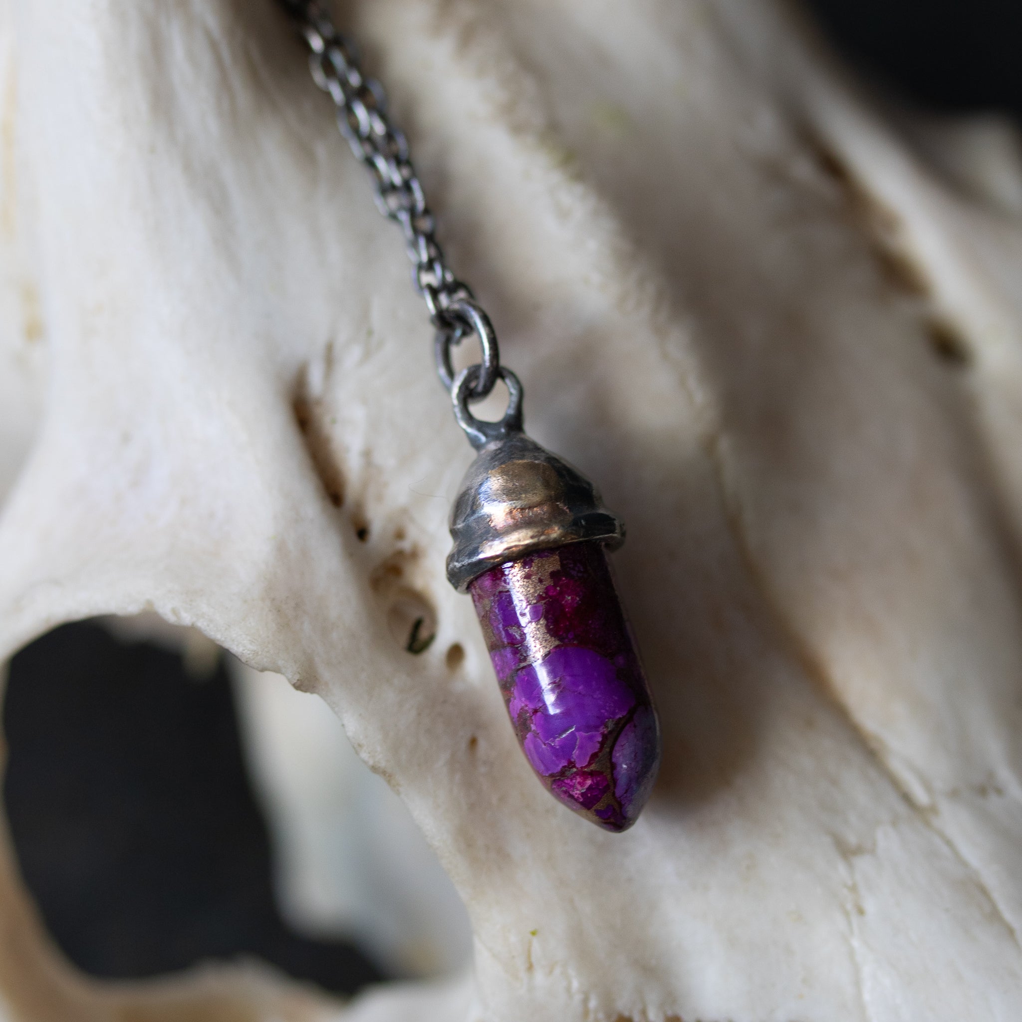 Knight Amulet Copper Purple Turquoise - Machinations