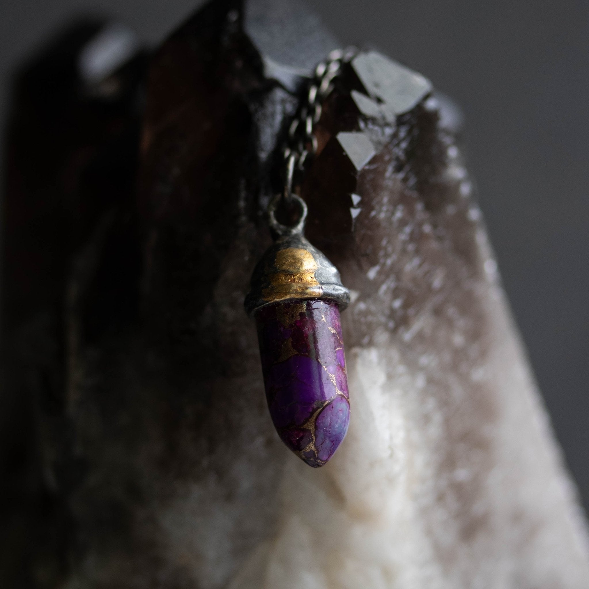 Knight Amulet Copper Purple Turquoise - Machinations