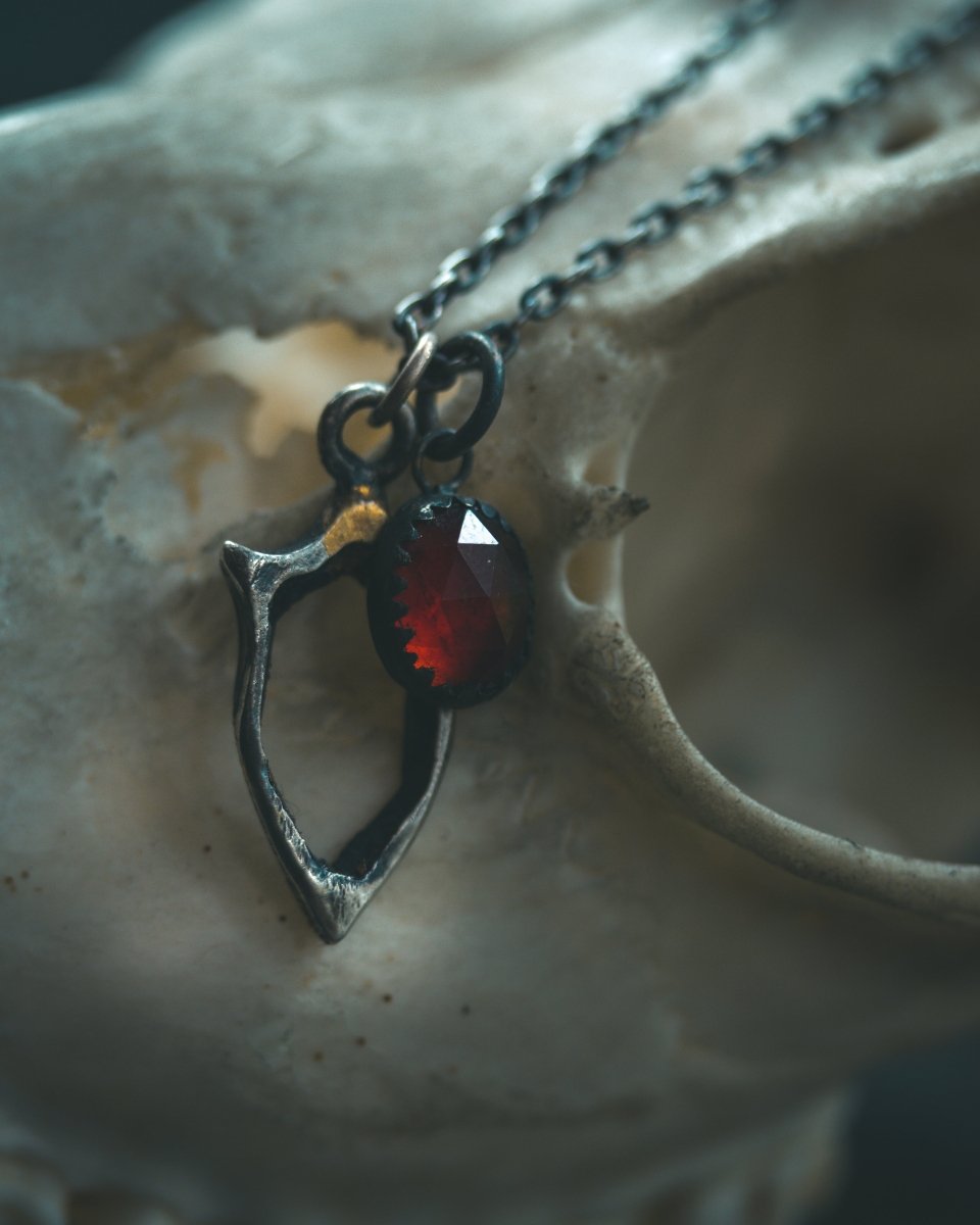 Knights Collection - Hollow Shield Charm | Sterling Silver & 23.5K Gold | Medieval Pilgrimage Token - Machinations