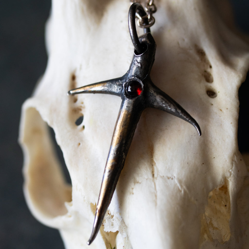 Large Thorn with Rose cut Almandine Garnet - Machinations