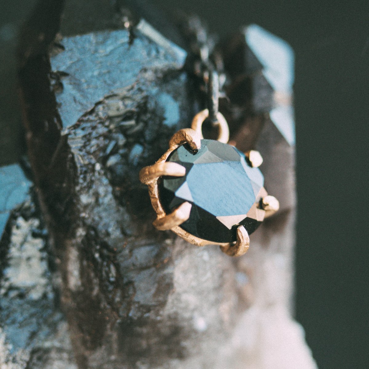 Meteoromance Black Spinel | 14K Gold & Blackened Silver | Talisman of Cosmic Power and Shadow Alchemy - Machinations