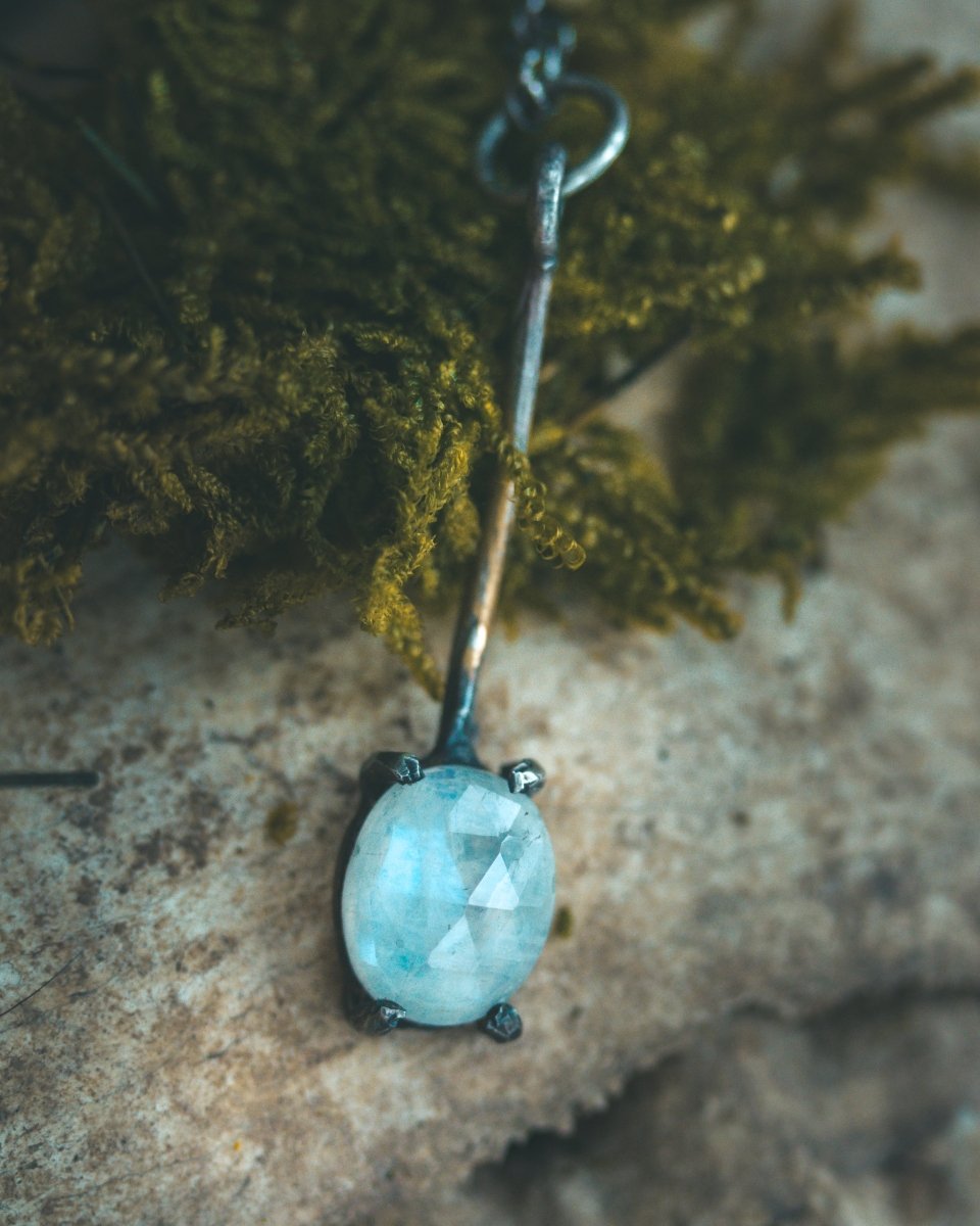 Meteromance Moonstone Charm | Sterling Silver | Dual - Purpose Divination Pendulum & Pendant - Machinations