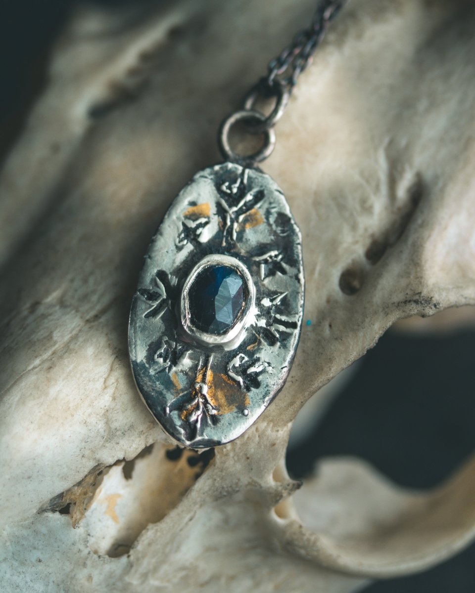 Nordic Talisman Black Labradorite Amulet: A Gateway to Ancestral Magic and Hidden Realms - Machinations