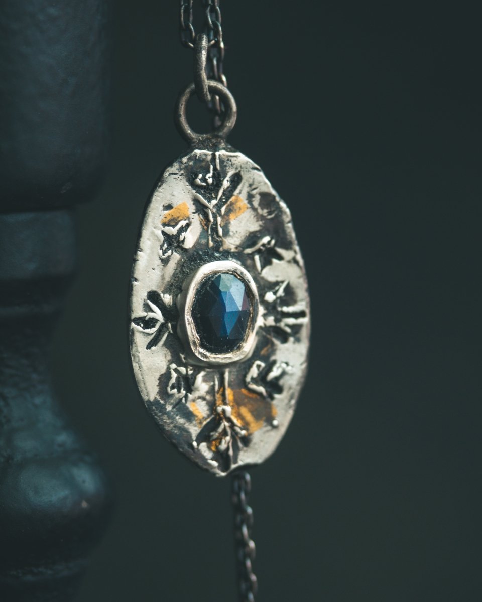 Nordic Talisman Black Labradorite Amulet: A Gateway to Ancestral Magic and Hidden Realms - Machinations