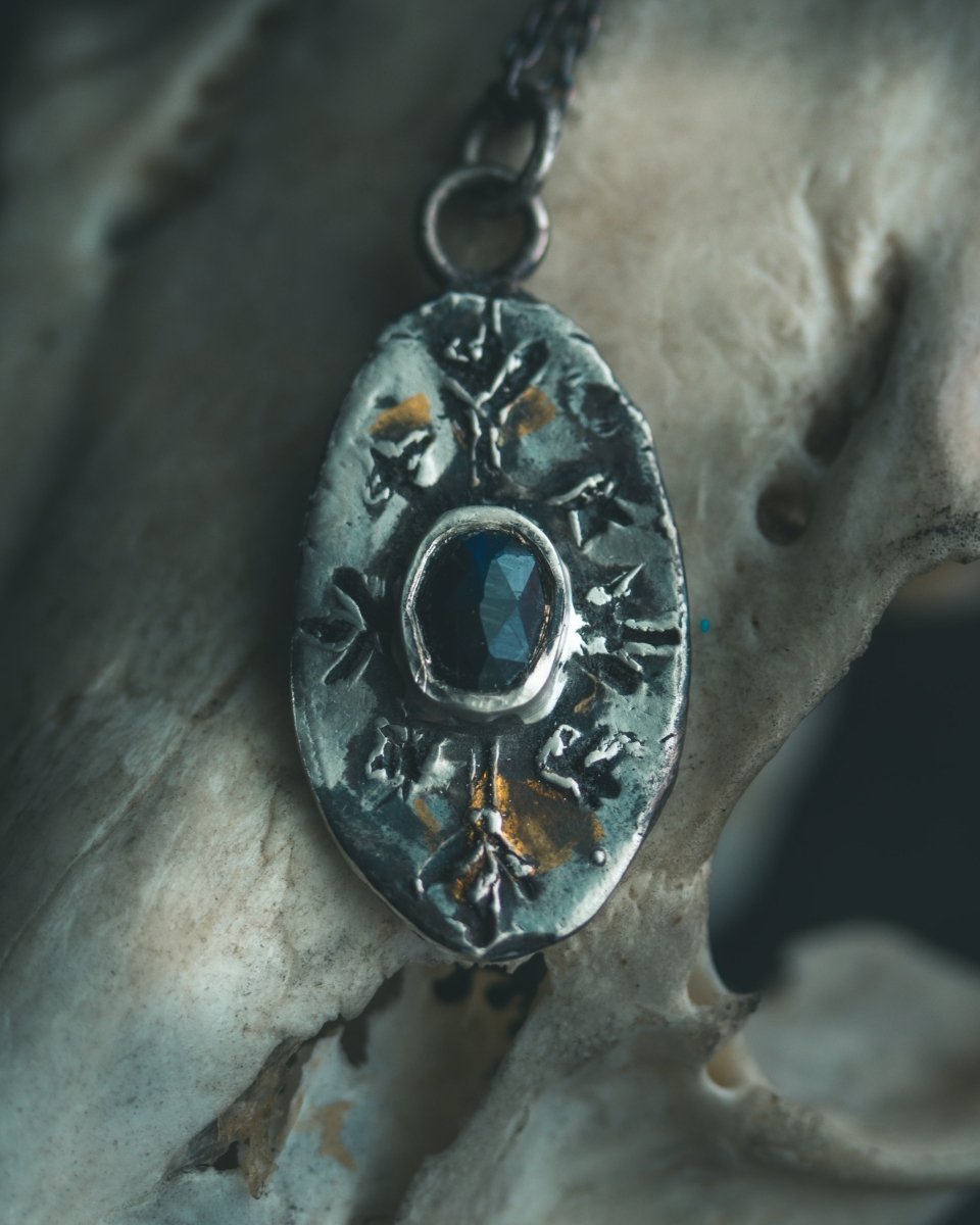 Nordic Talisman Black Labradorite Amulet: A Gateway to Ancestral Magic and Hidden Realms - Machinations