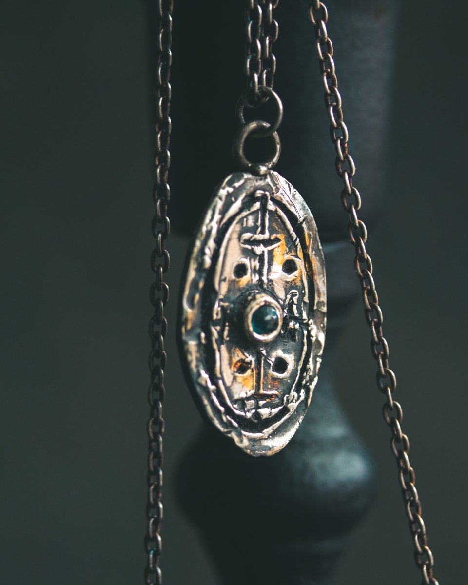 Nordic Talisman Blue Topaz Amulet: A Gateway to Ancestral Wisdom and Clear Vision - Machinations