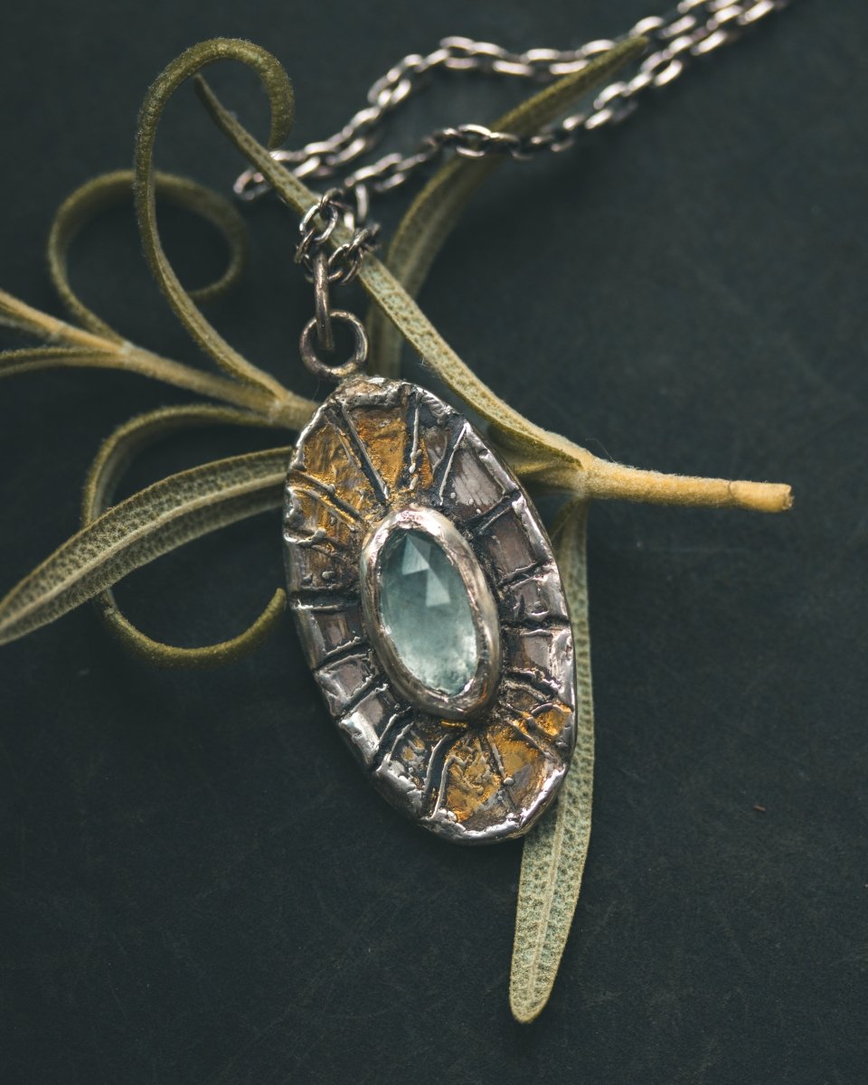 Nordic Talisman Rose - Cut Aquamarine Amulet: A Gateway to Ancestral Serenity and Wisdom (Copy) - Machinations