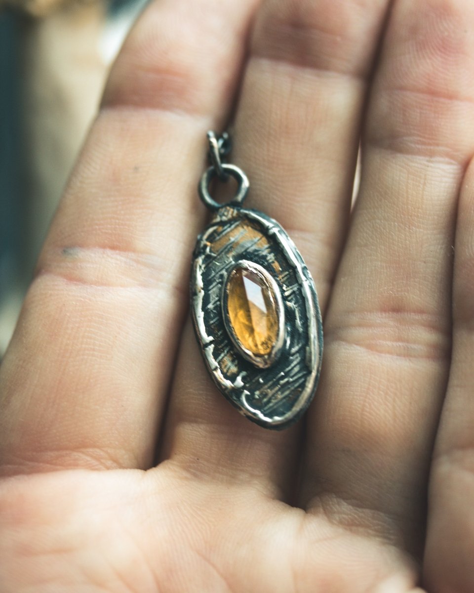 Nordic Talisman Rose - Cut Citrine Amulet: A Gateway to Ancestral Abundance and Joy - Machinations
