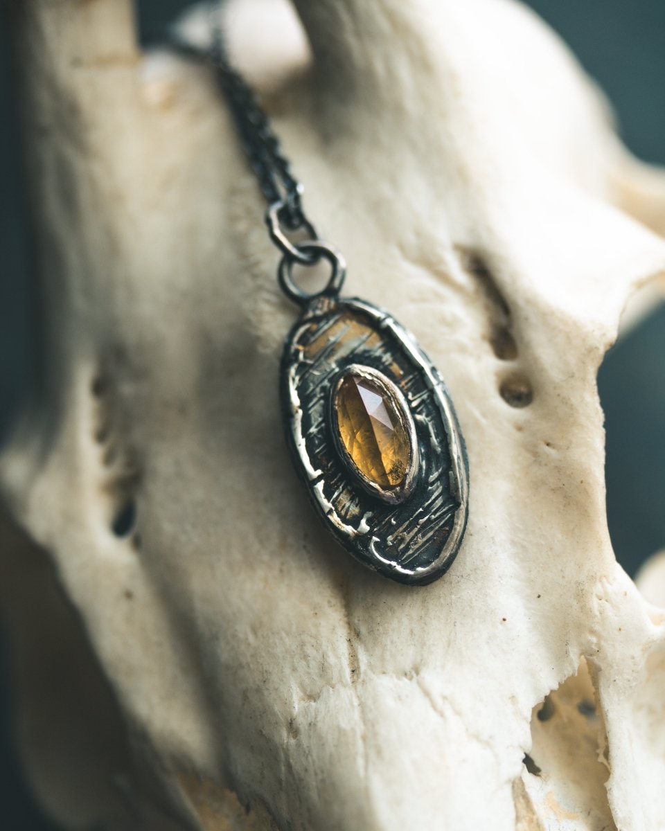 Nordic Talisman Rose - Cut Citrine Amulet: A Gateway to Ancestral Abundance and Joy - Machinations