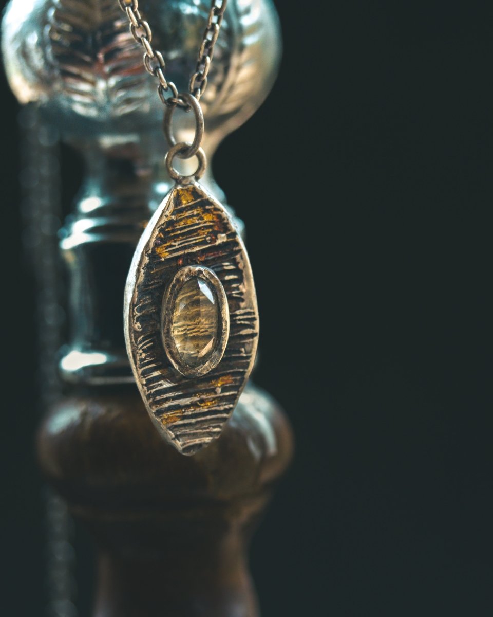 Nordic Talisman Rose - Cut Citrine Amulet: A Gateway to Ancestral Abundance and Solar Empowerment - Machinations