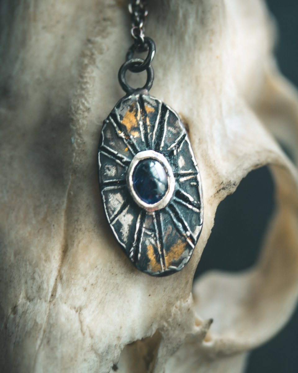 Nordic Talisman Rose - Cut Iolite Amulet: A Gateway to Ancestral Vision and Inner Navigation - Machinations