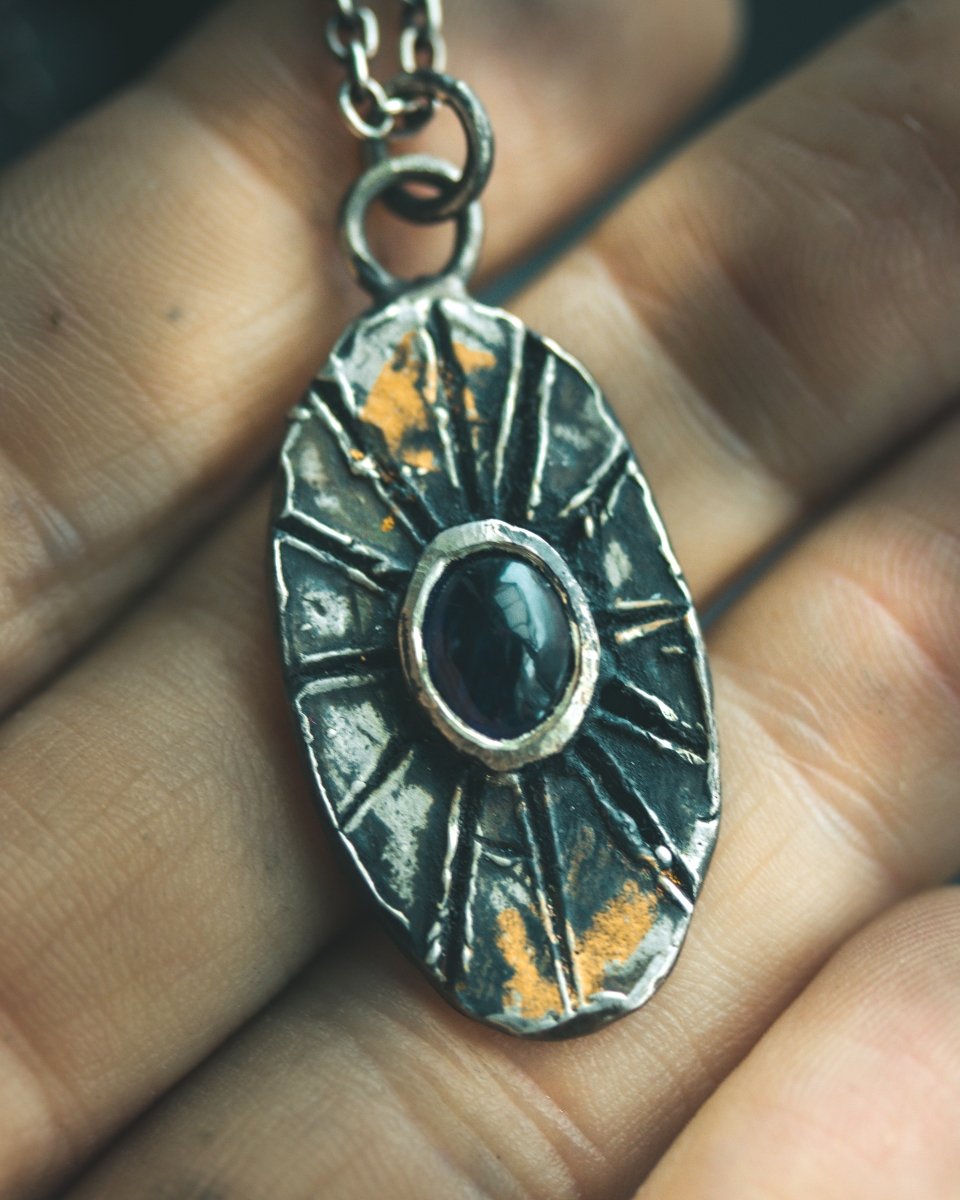 Nordic Talisman Rose - Cut Iolite Amulet: A Gateway to Ancestral Vision and Inner Navigation - Machinations