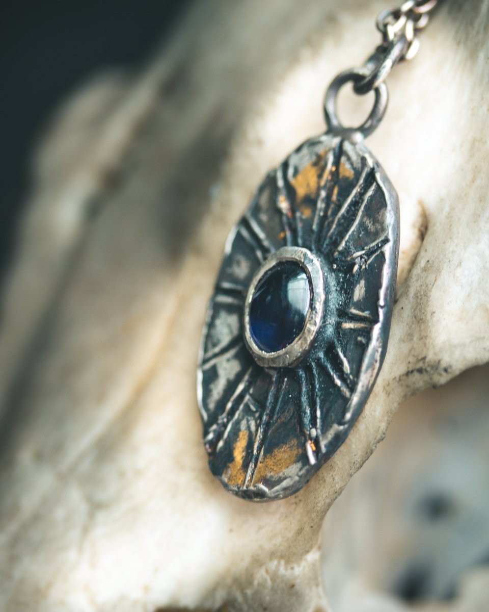 Nordic Talisman Rose - Cut Iolite Amulet: A Gateway to Ancestral Vision and Inner Navigation - Machinations