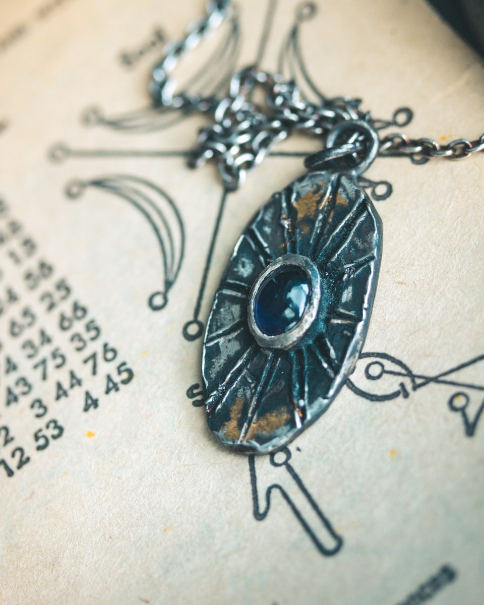 Nordic Talisman Rose - Cut Iolite Amulet: A Gateway to Ancestral Vision and Inner Navigation - Machinations