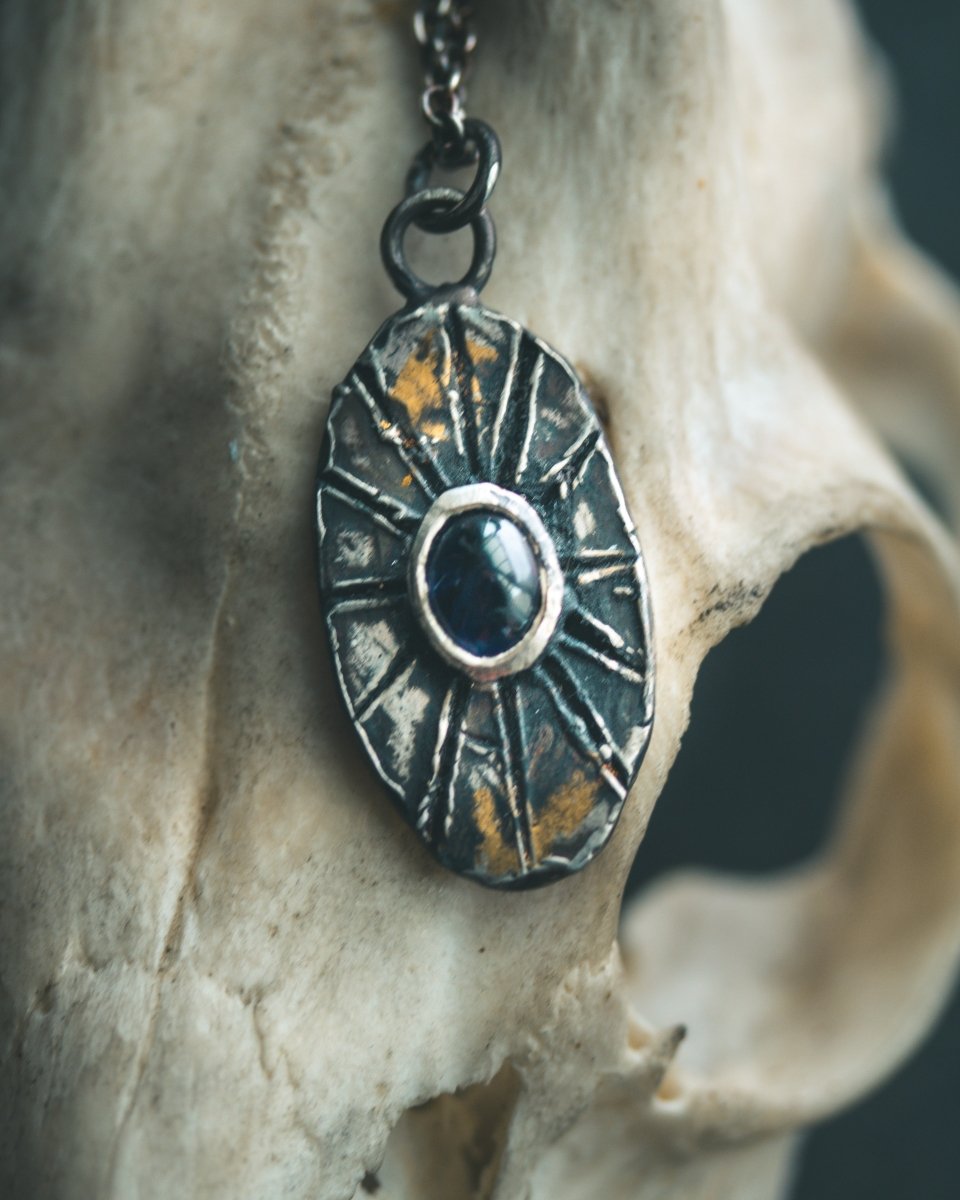 Nordic Talisman Rose - Cut Iolite Amulet: A Gateway to Ancestral Vision and Inner Navigation - Machinations