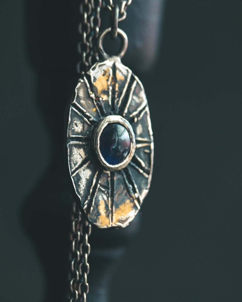 Nordic Talisman Rose - Cut Iolite Amulet: A Gateway to Ancestral Vision and Inner Navigation - Machinations