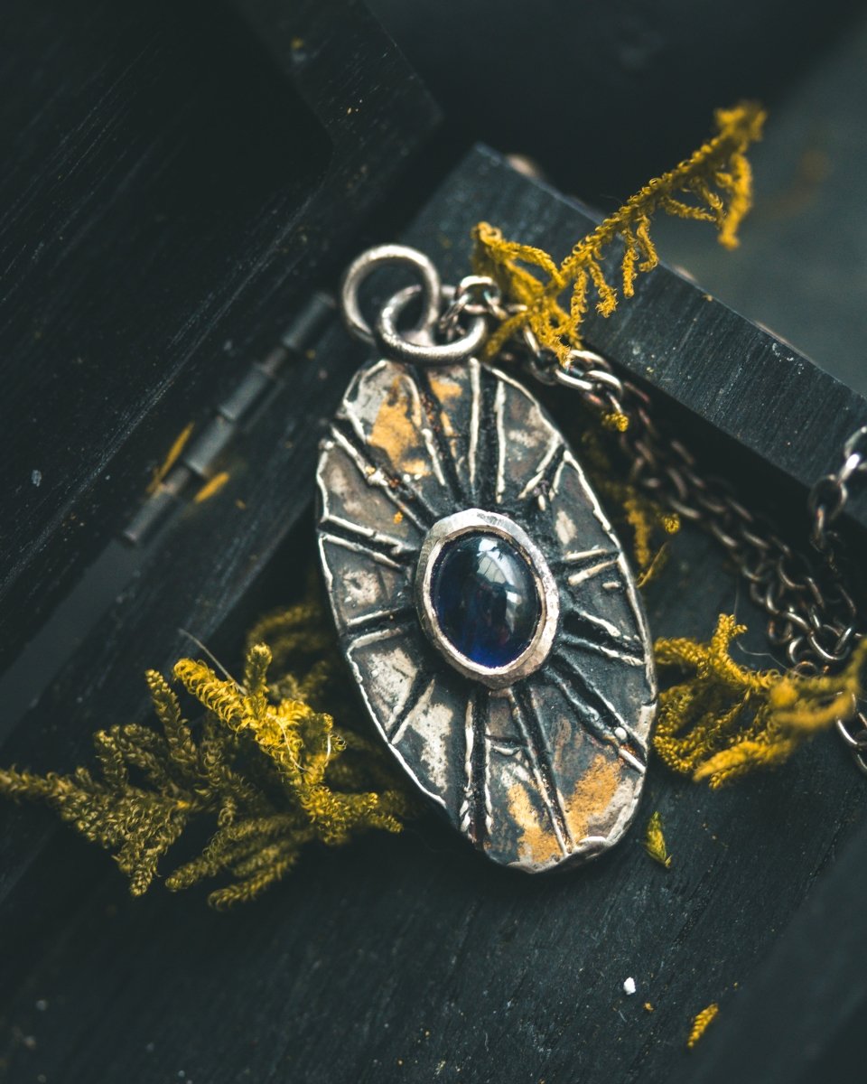 Nordic Talisman Rose - Cut Iolite Amulet: A Gateway to Ancestral Vision and Inner Navigation - Machinations