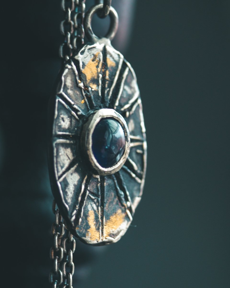 Nordic Talisman Rose - Cut Iolite Amulet: A Gateway to Ancestral Vision and Inner Navigation - Machinations