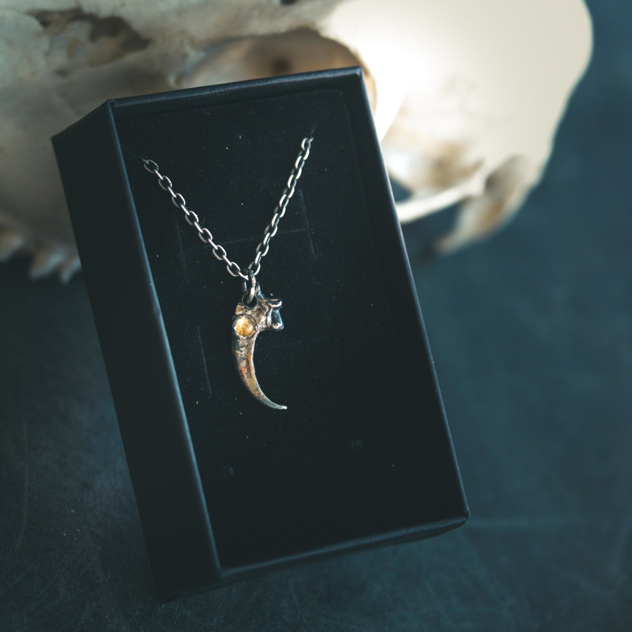 Peregrine Falcon Talon with Citrine rose - cut - Machinations