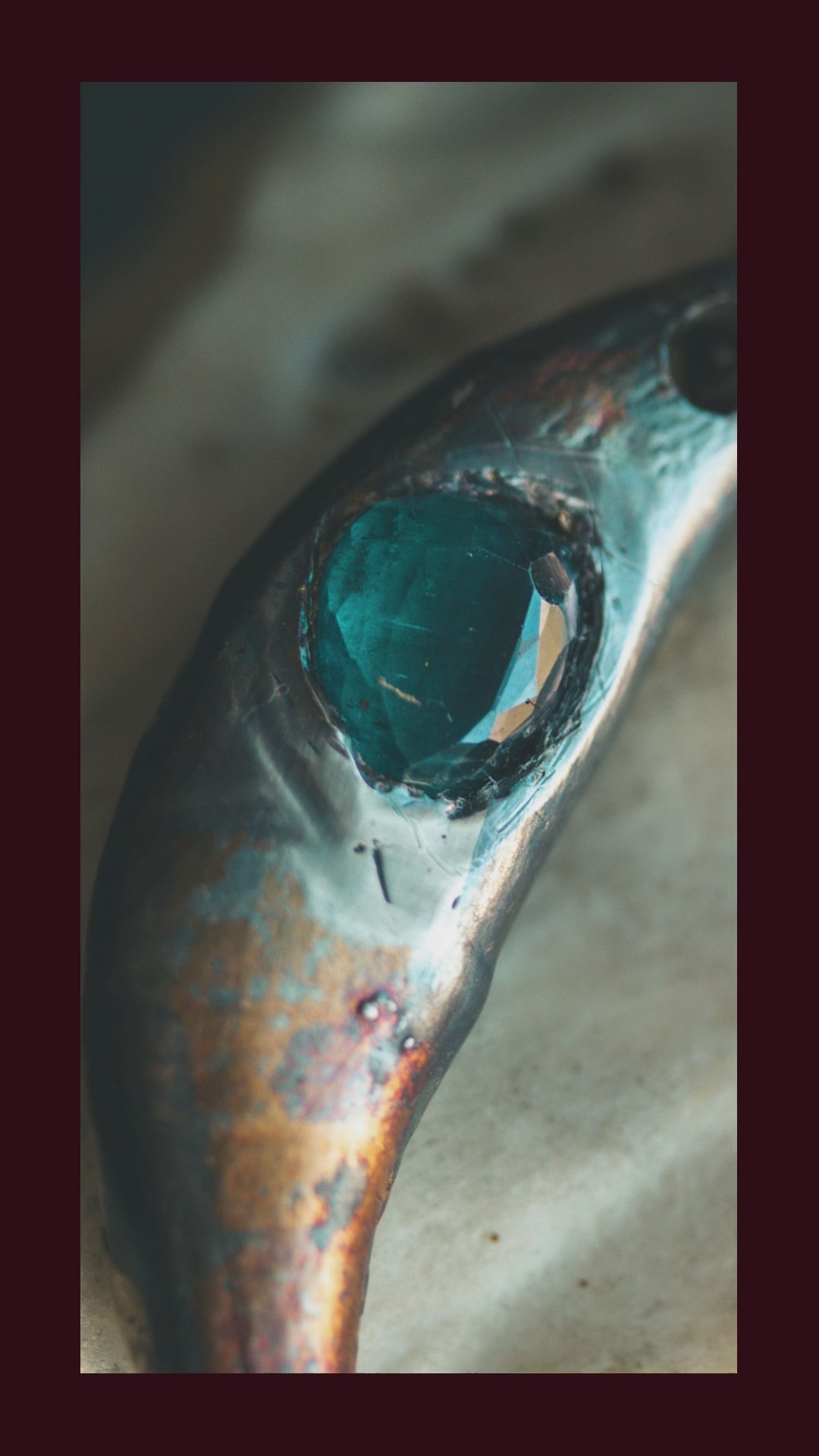 Lupus Spiritus Fang Amulet with Rare Indicolite Tourmaline – Limited Edition